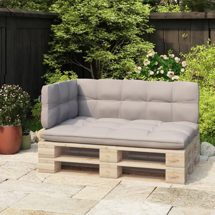 Dossier pour canapé palette Gris 110 cm Fer