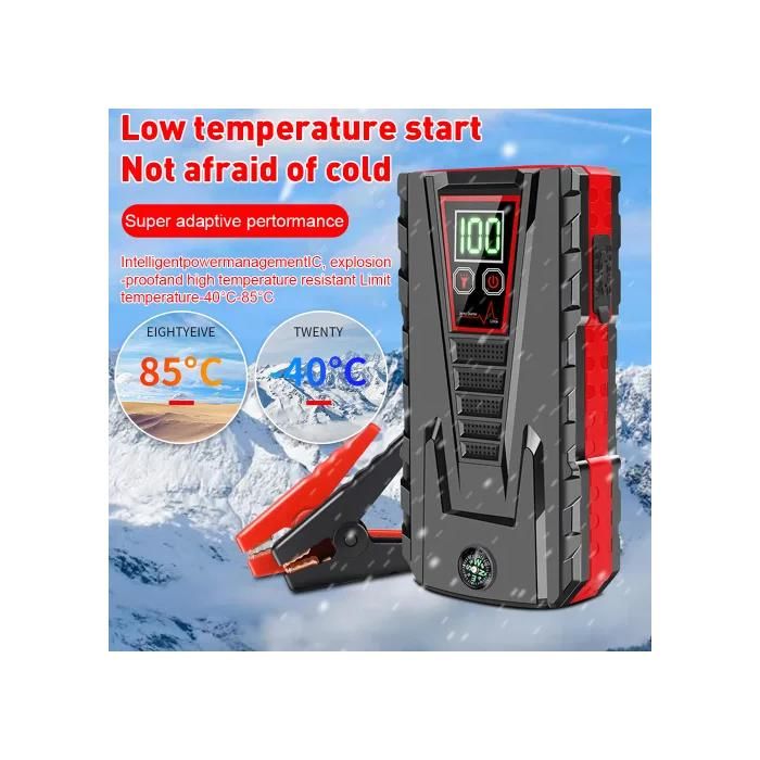 Doorii Q10 Démarreur Batterie Voiture 4000A - Booster Portable 12V Pour Moto/Camion - Lampe LED, Compresseur Air