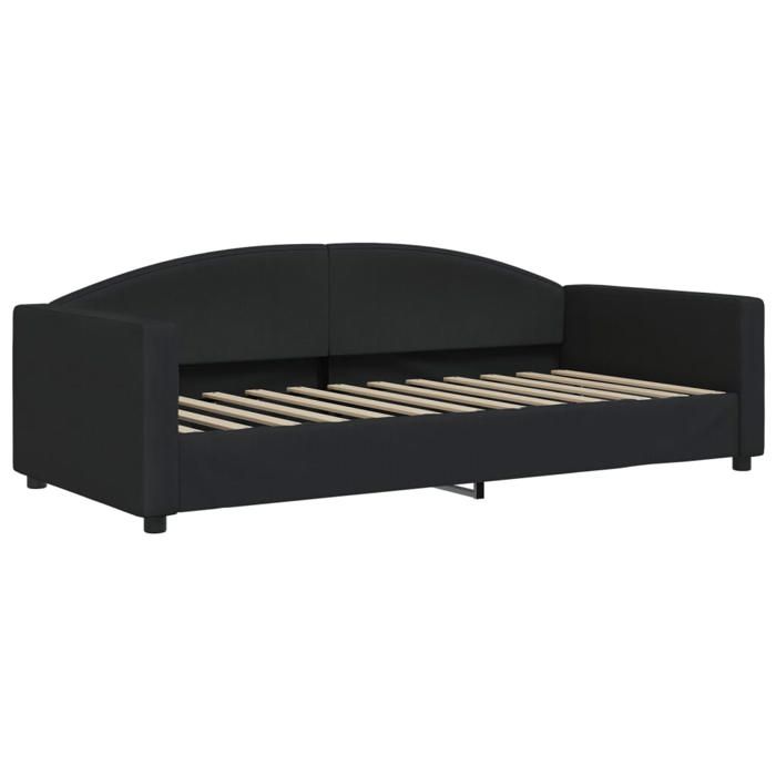 Lit simple Contemporain Banquette lit/Lit de repos sans matelas noir 90x200 cm tissu - 1 Place SP6888BED22653815
