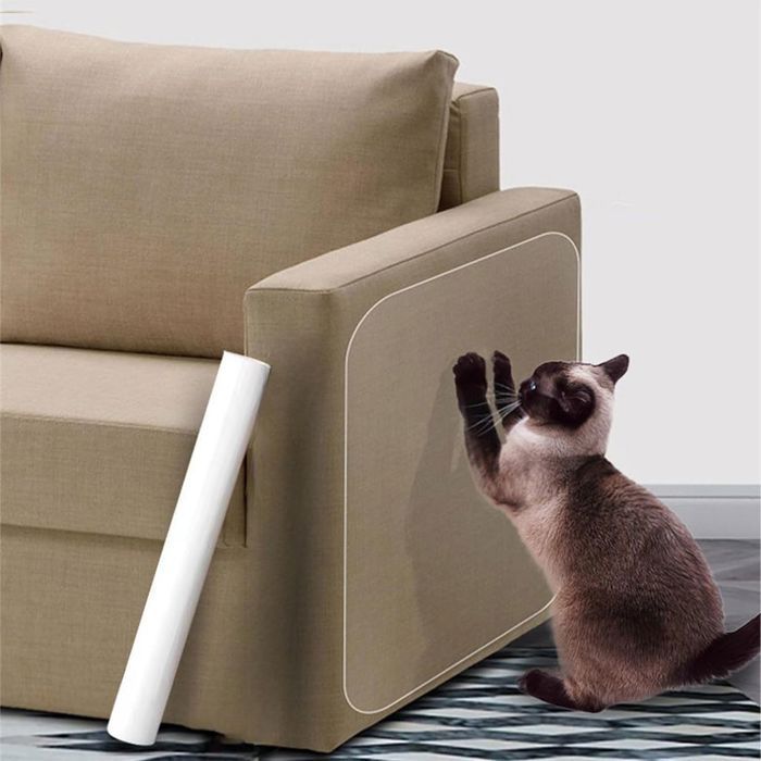 Meilleurs prix pour Planches à gratter protection griffures canapé chat transparent 5mx45cm film anti-griffures pour chats découpe flexib Étiquette