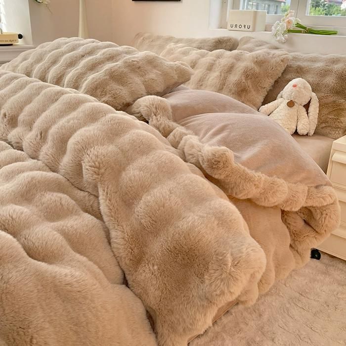 Housse De Couette Hiver 200X200 Chaude Flanelle Toucher Cashmere Polaire Parure De Lit En Housse De Couette Hiver 200X200 Chaude Flanelle Toucher Cashmere Polaire Parure De Lit En