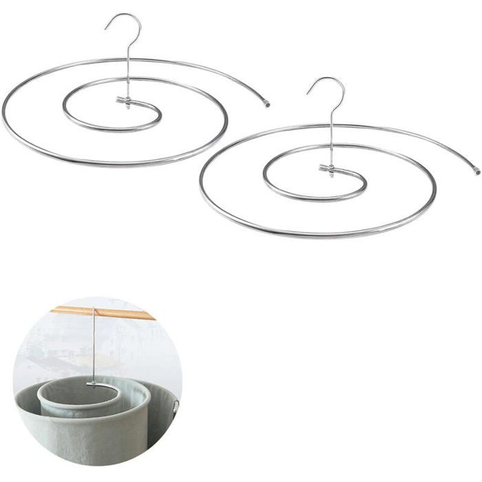 2 Pièces Cintres en Spirale pour Draps Support De SéChage De Couette Suspension Spirale Multifonctions Etendoir Pliable Antidér
