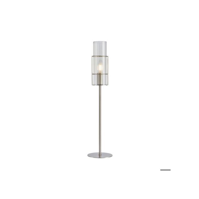 Lampe de table E14 40W Max 65 cm Nickel Satiné & Verre Transparent - Markslöjd - Tubo