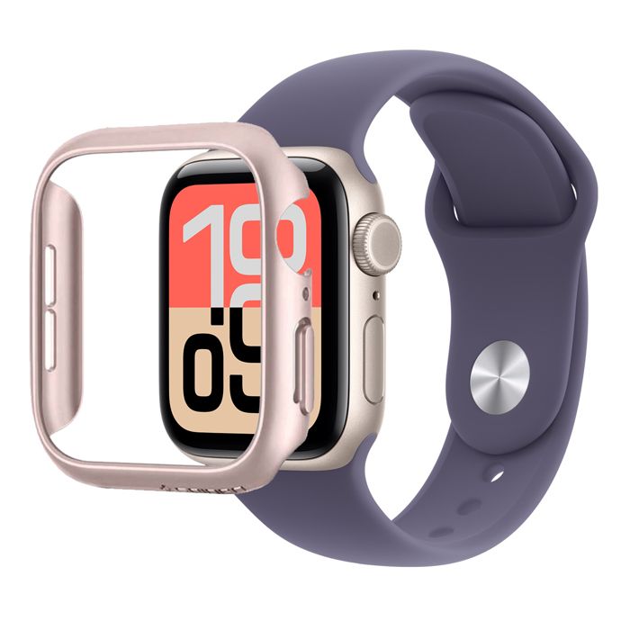 Coque de Protection Rose souple silicone pour Apple Watch Serie SE 3 2025 40mm 1 57 - Visiodirect -