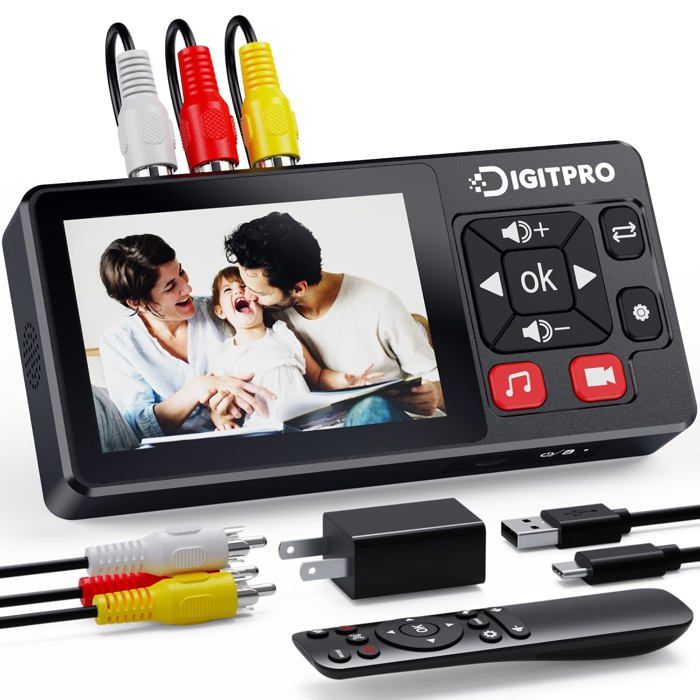 Convertisseur VHS vers Numérique 3.0 HD - Magnetoscope avec Télécommande