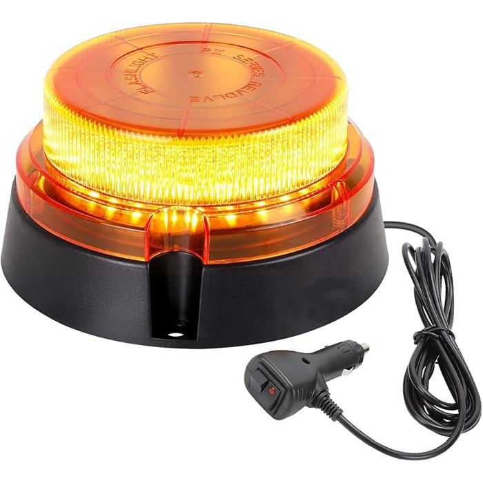 Gyrophare Rouge Magnétique 12-24V LED Urgence Sidaqi - Rouge Magnétique 12- 24V, 8 Modes Flash, étanche IP68 Gyrophare Led