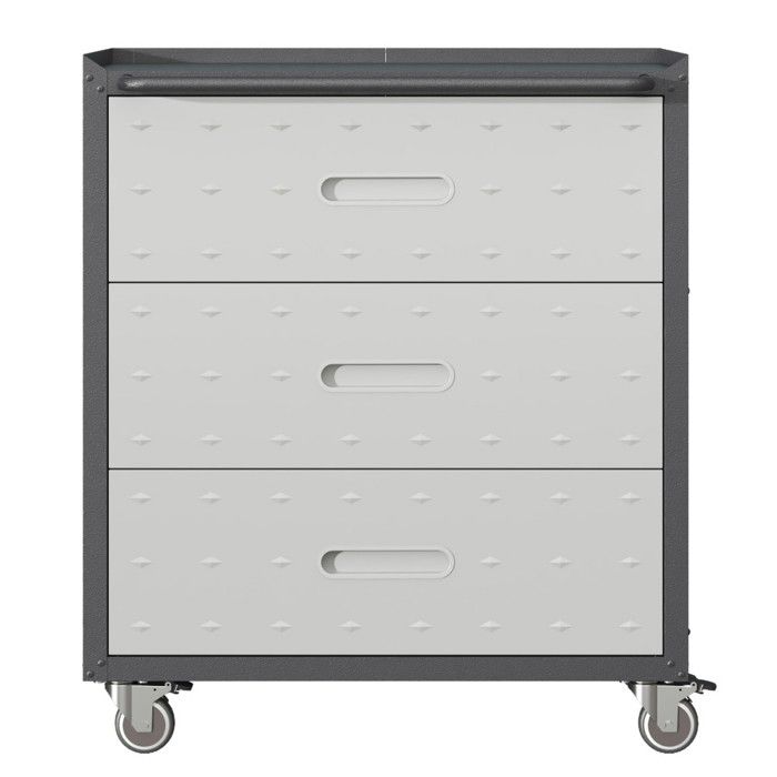 Armoire à outils roulante 3 tiroirs métal 75x42x88 cm noir gris - Meuble de rangement garage atelier bureau maison Armoire à outils roulante 3 tiroirs métal 75x42x88 cm noir gris - Meuble de rangement garage atelier bureau maison