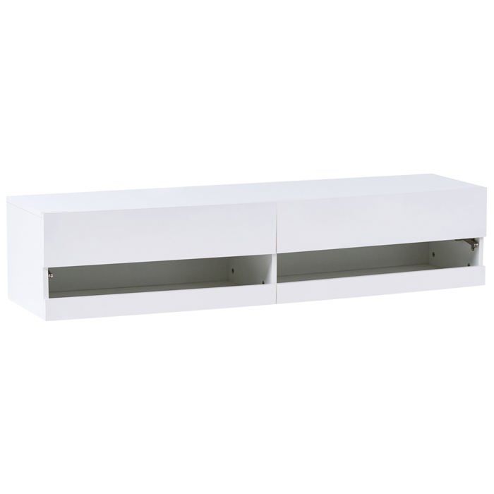 Meuble TV avec LED EDMONTON Blanc Meuble TV avec LED EDMONTON Blanc