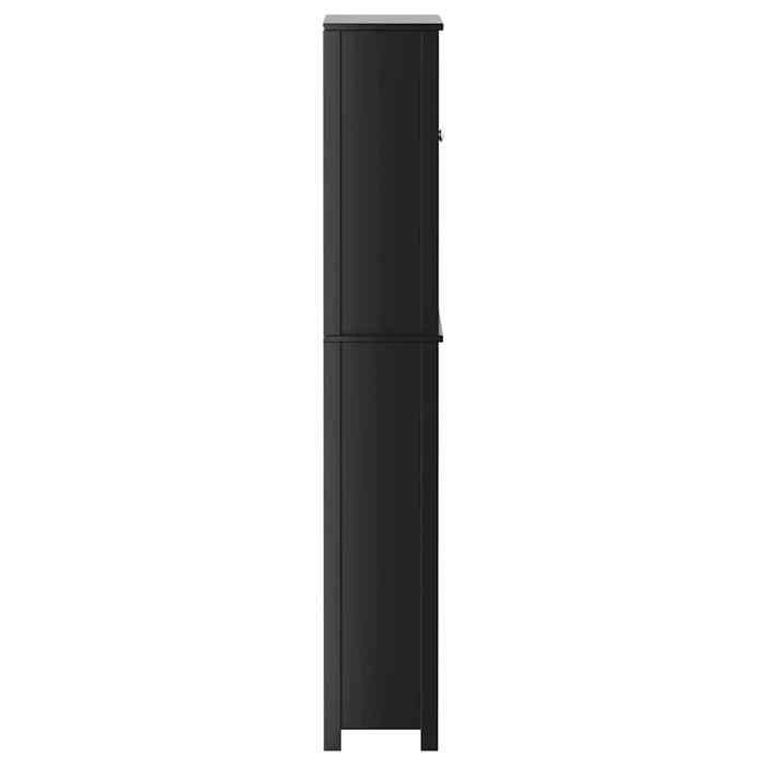 Soldes Printemps Armoire pour machine à laver - SOLOMMON - BERG noir bois massif SSS7