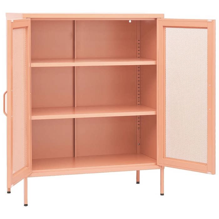 Moderne Armoire de rangement BURKE Meuble salon Rose 80x35x101 5 cm Acier AA244