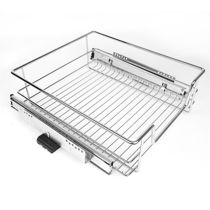 KEDIA 2 unité par ensemble Tiroir Téléscopique de Cuisine Tiroir Télescopique Panier de Rangement Coulissant Cuisine 34*14*41cm