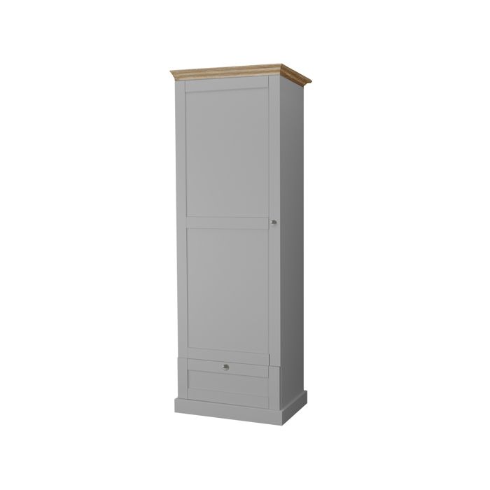 Binz - Armoire Avec 1 Porte En Gris / Chêne Binz - Armoire Avec 1 Porte En Gris / Chêne
