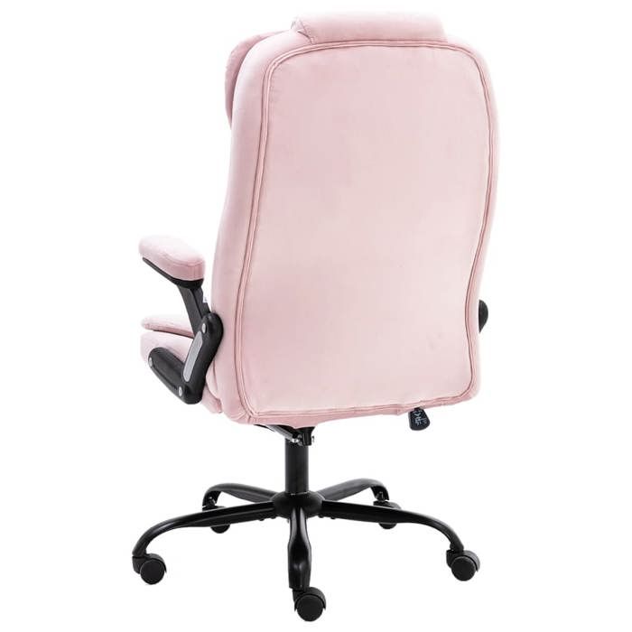 Fauteuil Ergonomique - Rose - Chaise de bureau - (1 PC) - Rose Velours 67x71x(110 - 119) cm F364