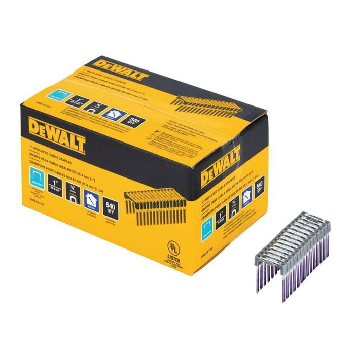 Agrafes isolées pour fils et câbles - DRS18100 - 25 mm - 540 pièces - Compatible DCN701