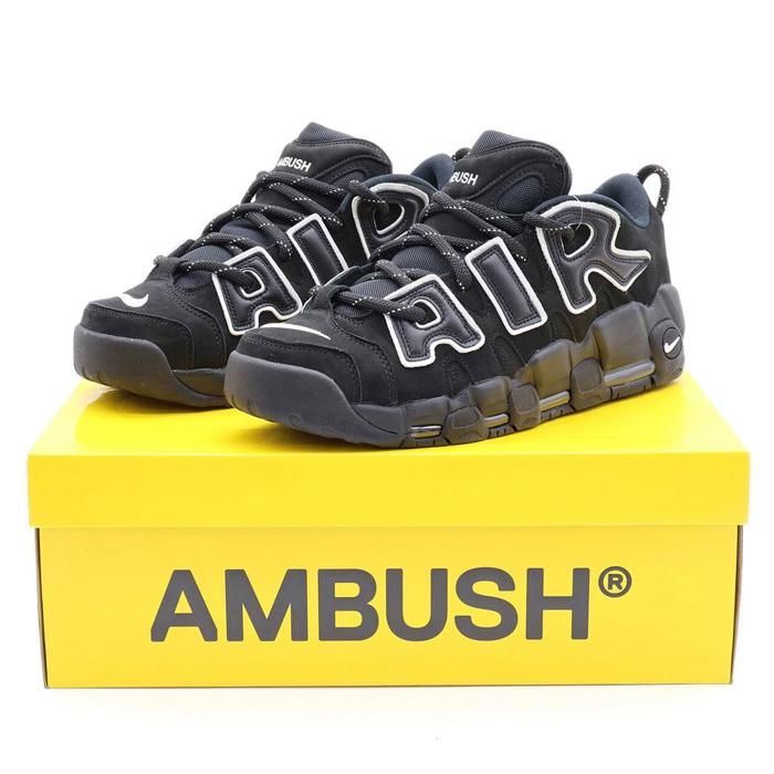CHAUSSURES DE BASKET-BALL FB1299-001 AMBUSH Nike Air More Uptempo Low Black and White (Mens)
