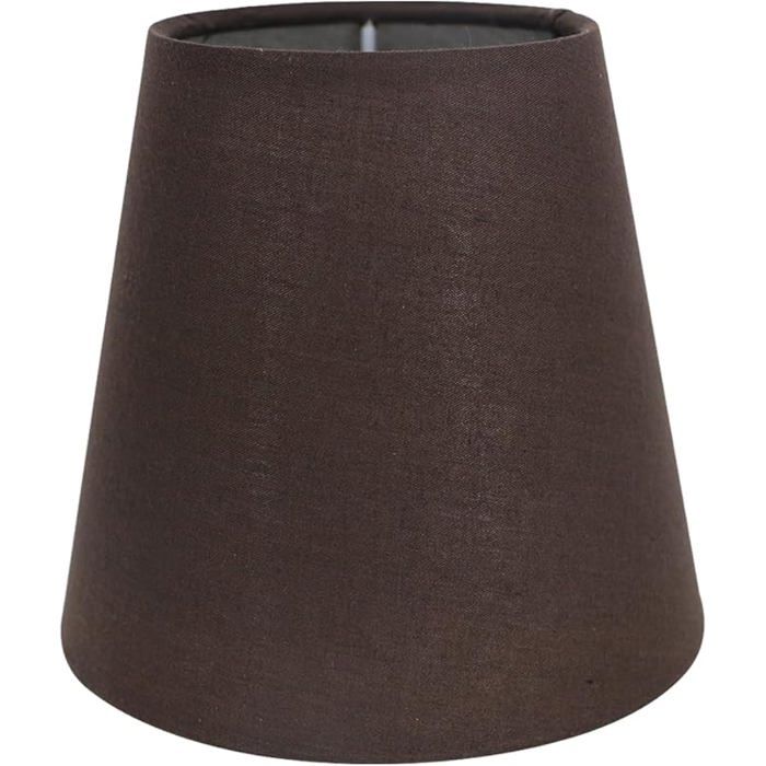 5.5  Clip On Petit Abat-Jour Lustre Candal en Tissu Brown 1 Pack Clip On:(Top)3.5 x(Bm)5.5 x(Height)5.1 inch