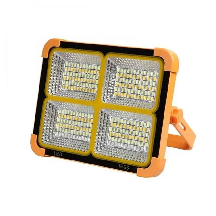 Lampe portable solaire projecteur rechargeable lampe de camping lampe de secours portable pour la maison LED haute intensité