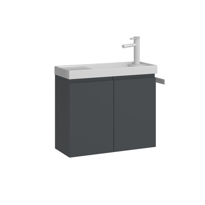 Meuble Vasque Ferla 60 - 60 x 22 x 50 cm - Matte Anthracite
