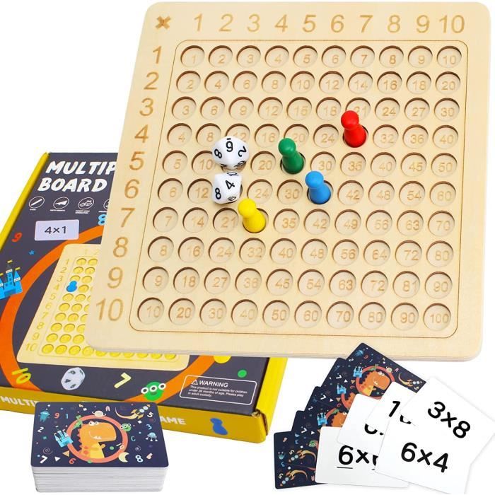 Tableau De Multiplication En Bois Montessori Jouet Pour Apprendre Tableau de multiplication en bois montessori jouet pour apprendre