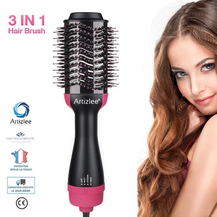 ARTIZLEE Brosse Soufflante Rotative  Brosse Lissante Chauffante Electrique Multifonctionnels S&egrave;che-Cheveux 3 en 1 
