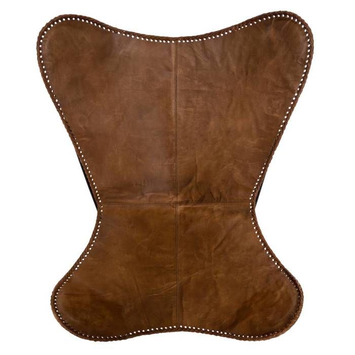 Housse Dario cuir marron cognac - Atmosphera Créateur dintérieur