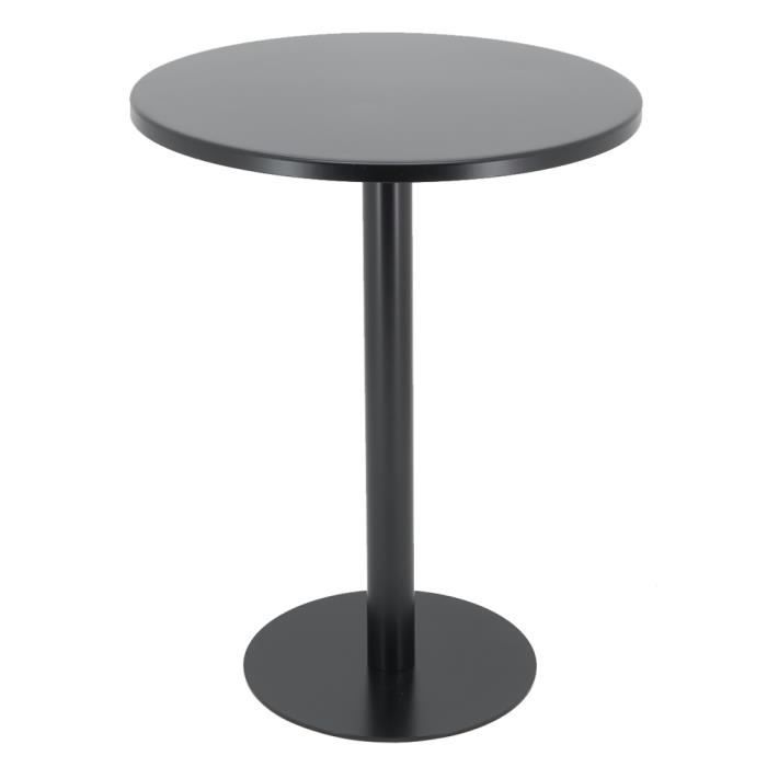 table d'appoint en métal noir - aubry gaspard - guéridon - diamètre 40 cm - hauteur 50 cm