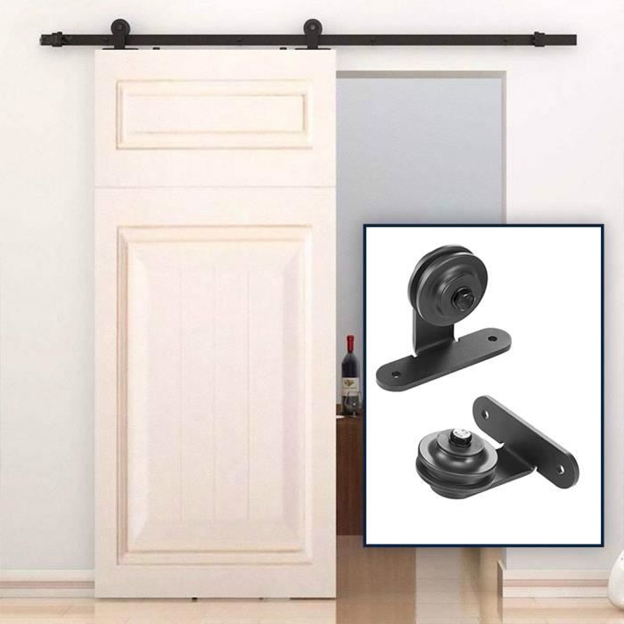 Porte Coulissante Kit de Rail 244cm Grange Armoire Hardware - Cdiscount  Bricolage