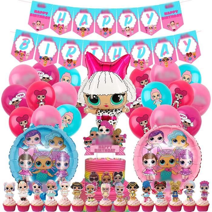 Décoration Anniversaire Licorne 5 Ans - Ballons 4D, Guirlande, Kit Complet Fête Fille