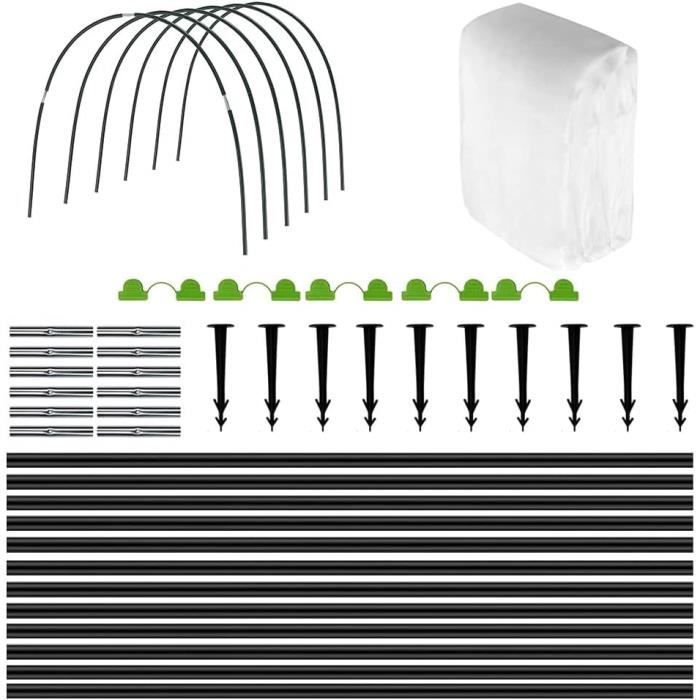 Tunnel De Croissance Relaxdays 2.9m - Vert, Pliable - Protection Plantes Contre Parasites
