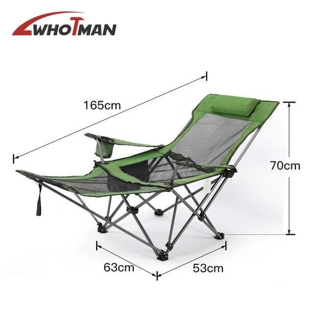 or - chaise pliante portable ultra-légère et réglable, idéale pour le camping, la randonnée, la pêche et la p