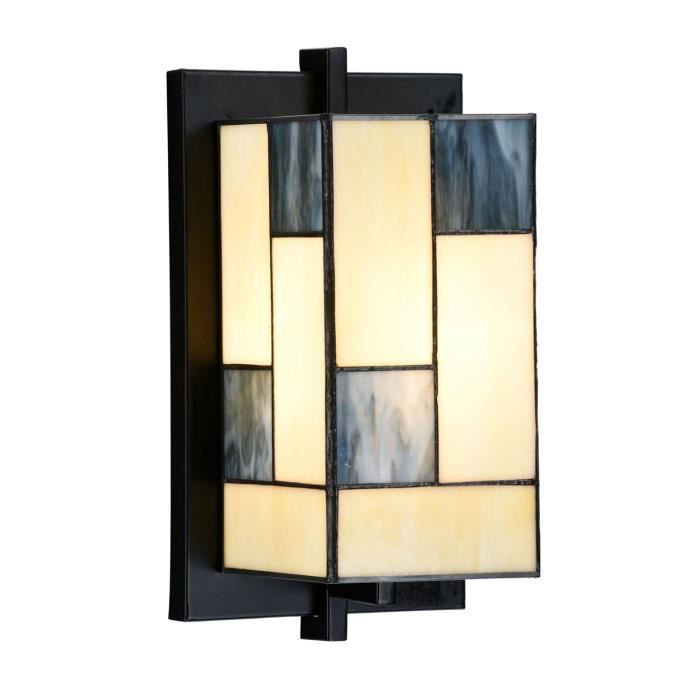 Coloured By Art - Tiffany Lampe - Tiffany Applique Murale Mondriaan