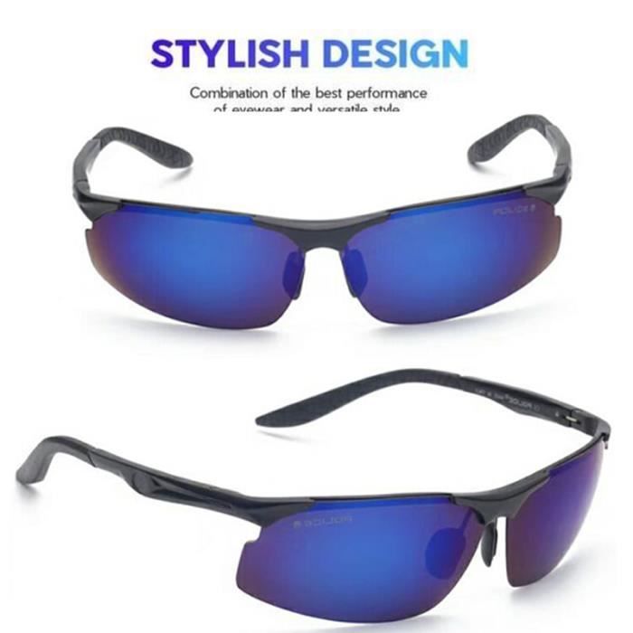 2 Pièces Lunette de Soleil Sport, Lunettes de Soleil Cyclistes Polarisées, Lunette  de Soleil Homme Vitesse, Lunettes de Soleil Avec Protection UV400, Pour Les  Voyages Quotidiens et la Course (Couleur) : 