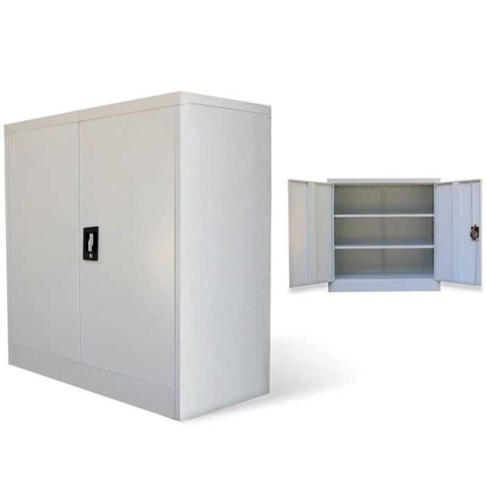Generic Casier /à 3 Portes en m/étal pour /étag/ère de Bureau 3 Portes Noir