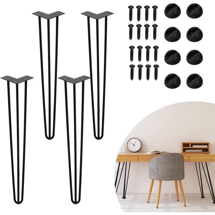 Lot de 4 pieds de table Hairpin Legs, pour table basse et table de
