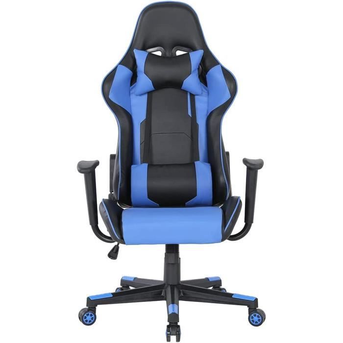Chaise Gamer HELIOS Alpha Series - Éco-cuir, Accoudoirs 3D, Dossier Inclinable - Pour Bureau Et Gaming