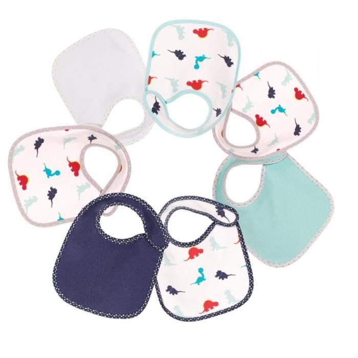 Lot De 7 Bavoirs Dinosaures Trois Kilos Sept Cdiscount Puericulture Eveil Bebe