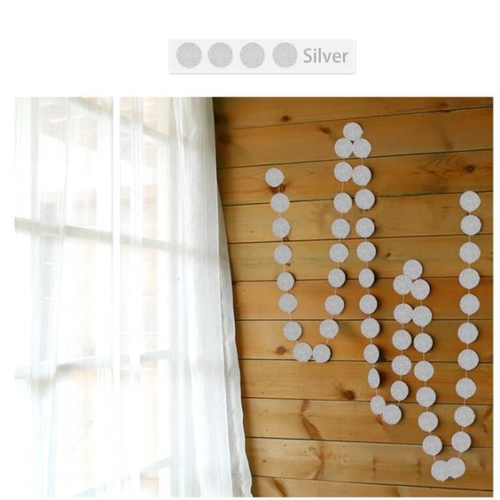Guirlande Papier Paillettes étoiles Et Ronds – 4 X 4m, Arc-en-ciel Holographique, Décoration Fête