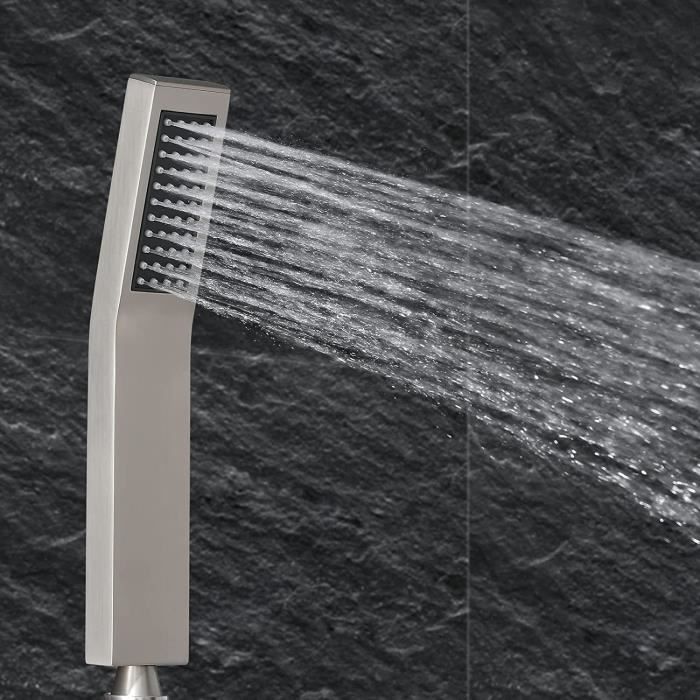 Pommeau De Douche Deluxe Chromé 70mm - 46 Buses Anti-Calcaire Pivotant, Économie D'Eau Idéal Maison & Pro