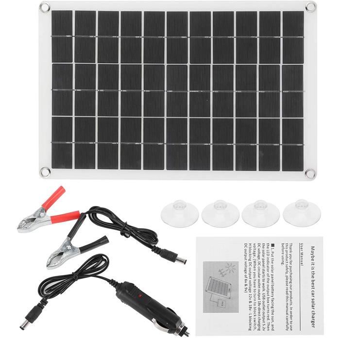 Eco-Worthy – Panneau solaire monocristallin 100W 12V – Efficacité supérieure – Cadre aluminium résistant – Pour systèmes hors réseau et camping-car
