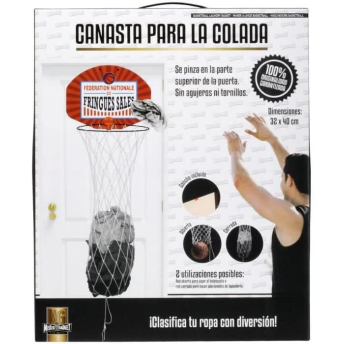 Mister Gadget Mg3138 Panier À Linge Basket Patère Porte Fédération Nationale Fringues Sales Polypropylène Blanc