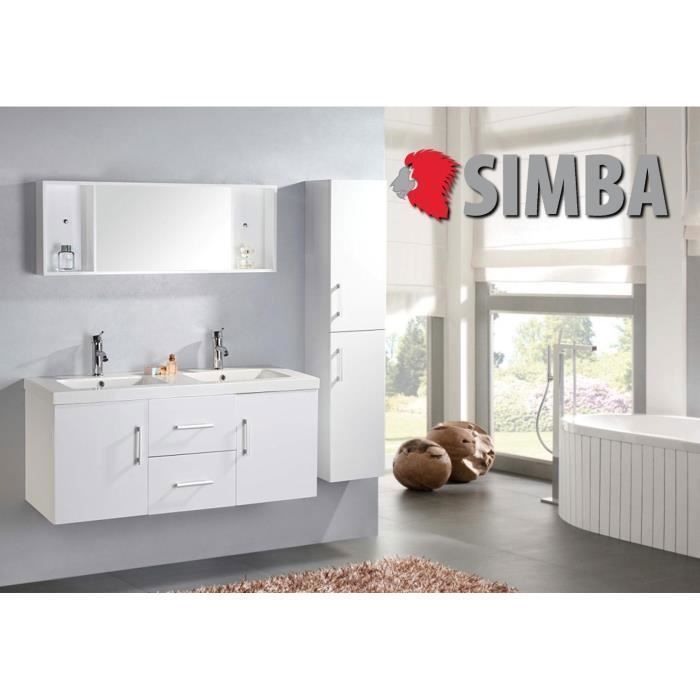 Meuble Salle De Bain Double Vasque Luxe Beau Meuble Double Vasque 120 Cm Wmalibu Ensembles Cdiscount Maison