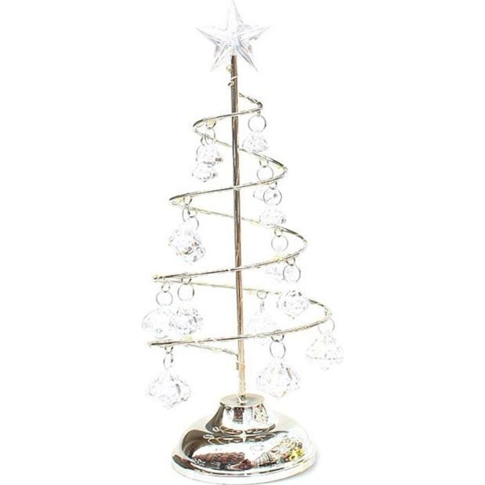 Sapin de Noël,Arbre de noël en fer forgé avec étoile en cristal, éclairage  LED pour Table, ambiance artistique, féerique, - Type D - Cdiscount Maison