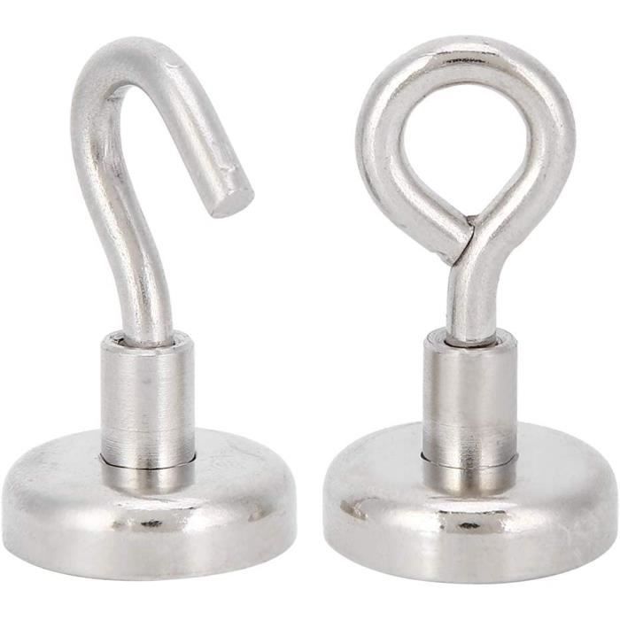 12 Crochets Magnétiques Pour Leurres De Pêche – Avec Anneaux En Caoutchouc (2 Tailles) – Fixation Forte Sur Surfaces Métalliques - 2