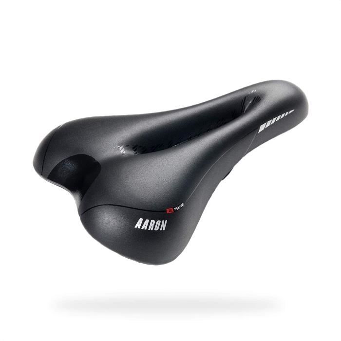 Selle Vélo Trekking AARON Avec Gel - Confortable Et Ergonomique - Homme/Femme - Noir