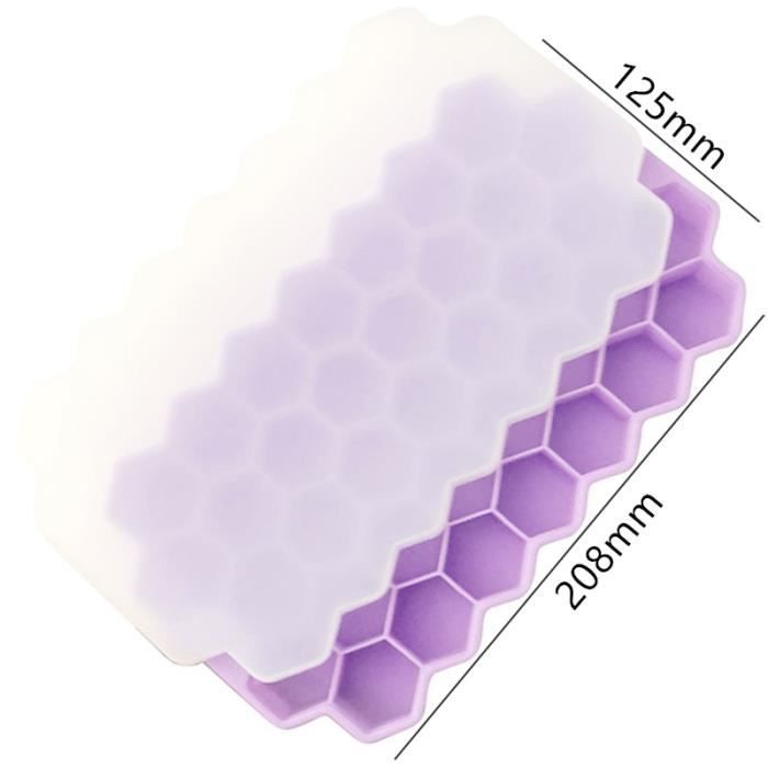 Moule à Glaçons Silicone Forme Dés - 7 Cavités - 10,2x10,2x2,1 Cm - Pour Cocktails, Desserts, DIY