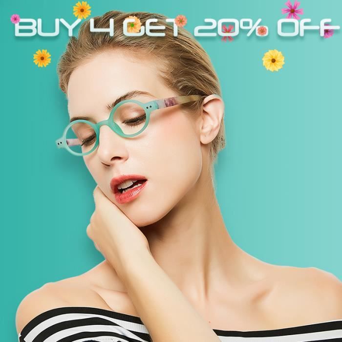 Bloomoak - Lunettes Anti-Lumière Bleue 99,9% - Monture Ronde Rétro - Pour Écrans, Jeu & Sommeil