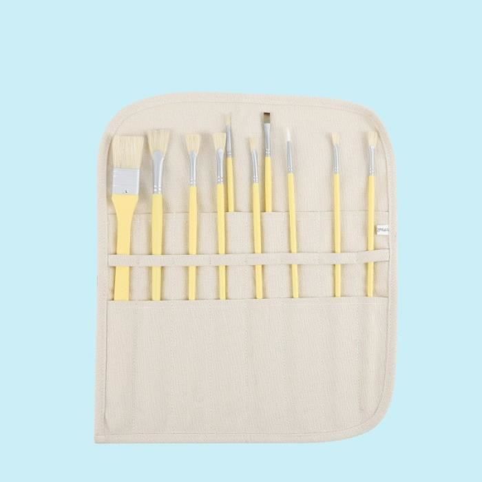 Étui à Pinceaux Et Crayons En Toile Enroulable – Pochette De Rangement Pratique Pour Artistes Et Étudiants