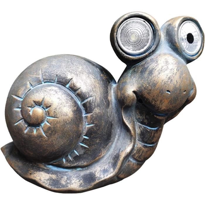 Figurine Solaire De Jardin Chouette Lumineuse - Lampe Résine Étanche Pour Extérieur