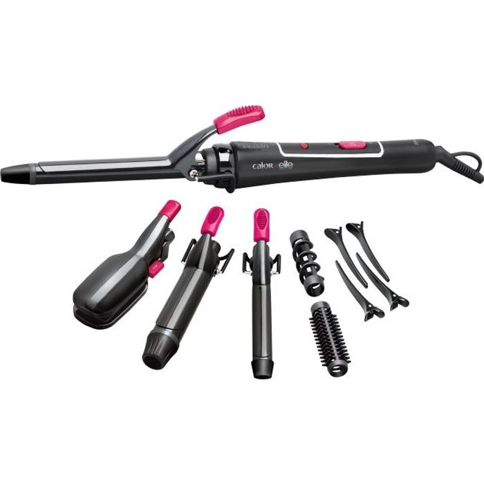 CALOR FOR ELITE - Multi styler 14 en 1 - Fer à coiffer avec 14 accessoires - Revêtement Céramique - Noir