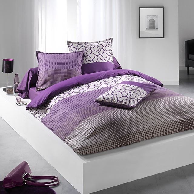 Housse de couette 140x200 + 1 taie CINETIC VIOLET - Achat ...